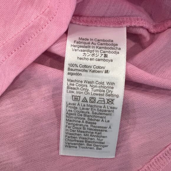 NWT J. Crew Resort Pink Short-Sleeve Vintage Cotton V-Neck Tee - Picture 7 of 8